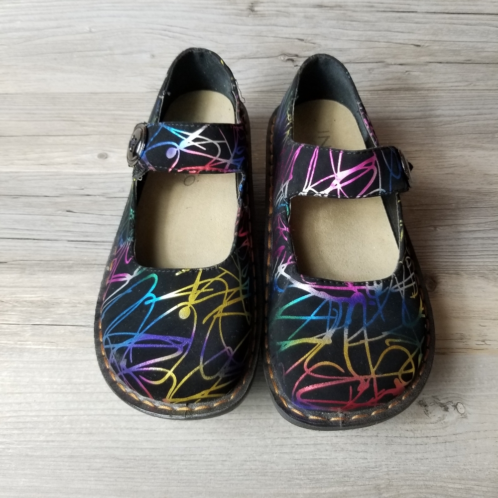 Ingaro Mary Jane Multi-Color Button Clogs - image 3